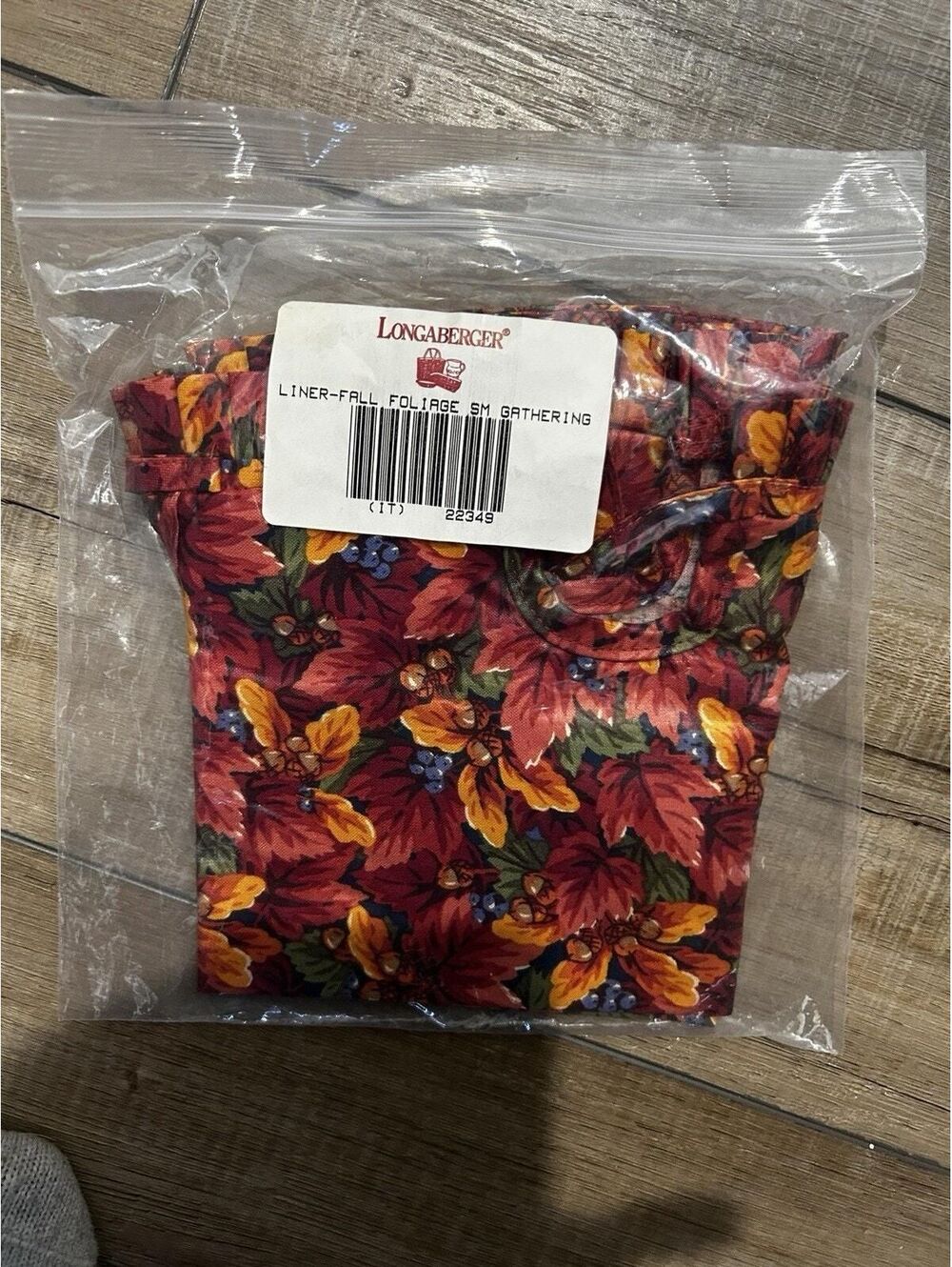 Longaberger Fall Foliage Liner Small Gathering Basket NEW
